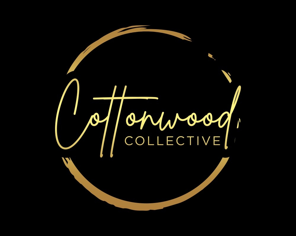 Cottonwood Collective elegant handwritten logo design